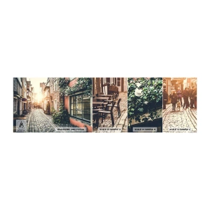 Amostra de Papel de Parede Standard Eco - Beco rosa em brilho rosa - Cidade, Holanda, Arquitetura - 100x30 cm