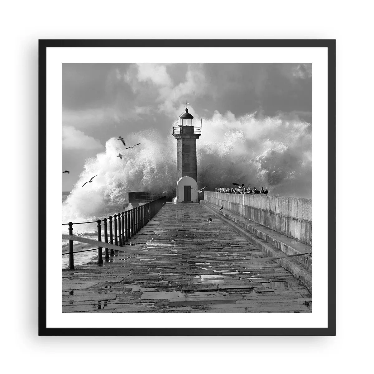 Pôster com moldura preta - Destemida - 60x60 cm