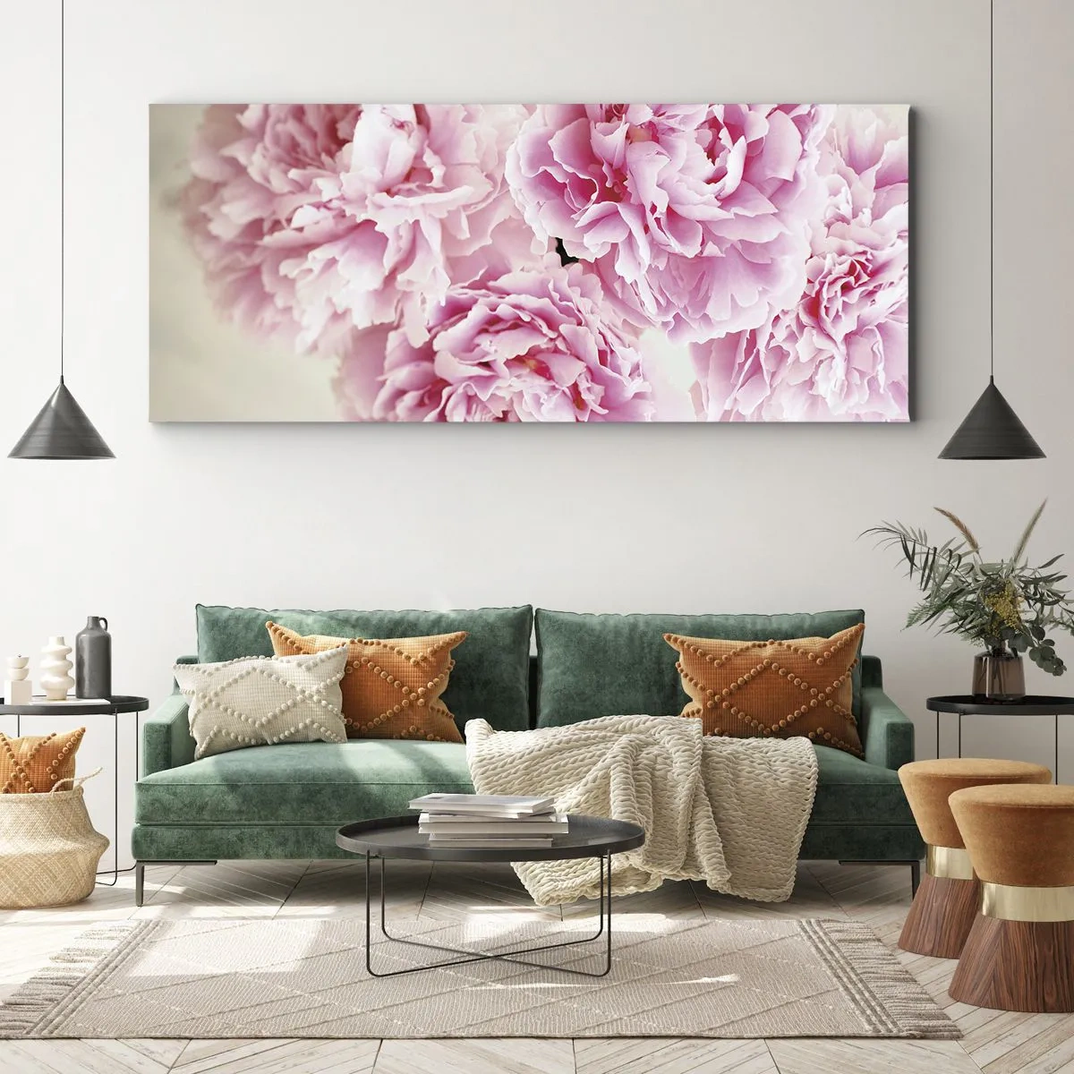 Quadro em tela - Em esplendor rosa - 100x40 cm