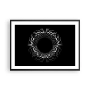 Pôster com moldura preta - Sol preto - 70x50 cm
