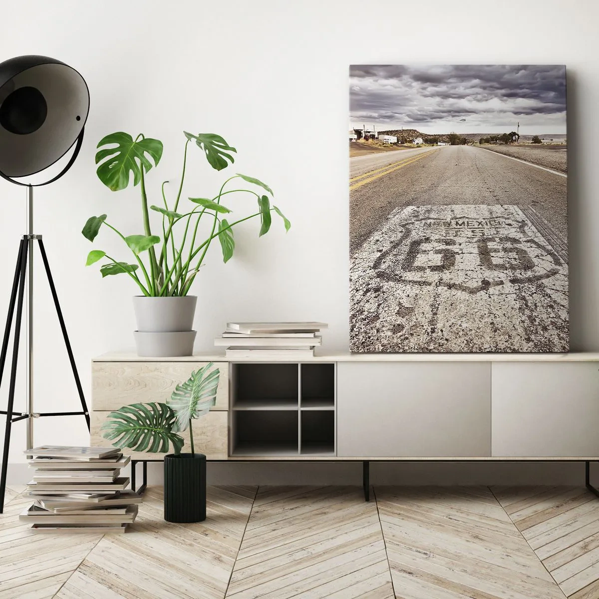 Quadro em tela - Mother Road - uma lenda americana - 65x120 cm