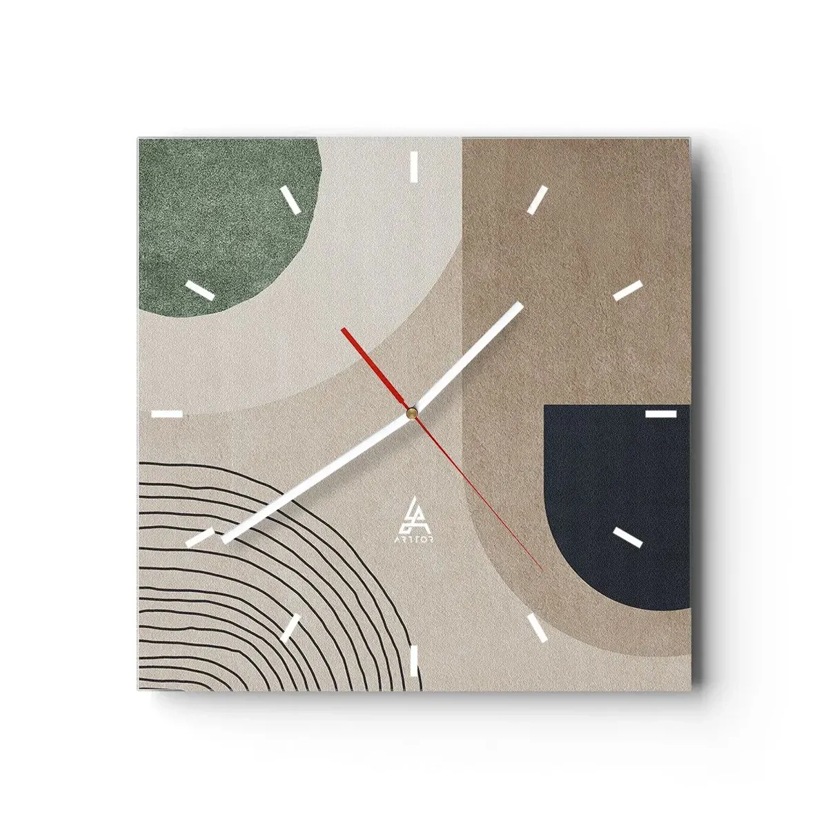 Relógio de parede - Relógio em vidro - A gentileza do oval - 30x30 cm