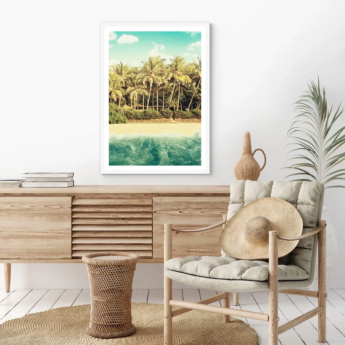 Pôster em moldura branca - Ou talvez aqui? - 70x100 cm