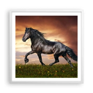 Pôster em moldura branca - O Príncipe Negro - 60x60 cm