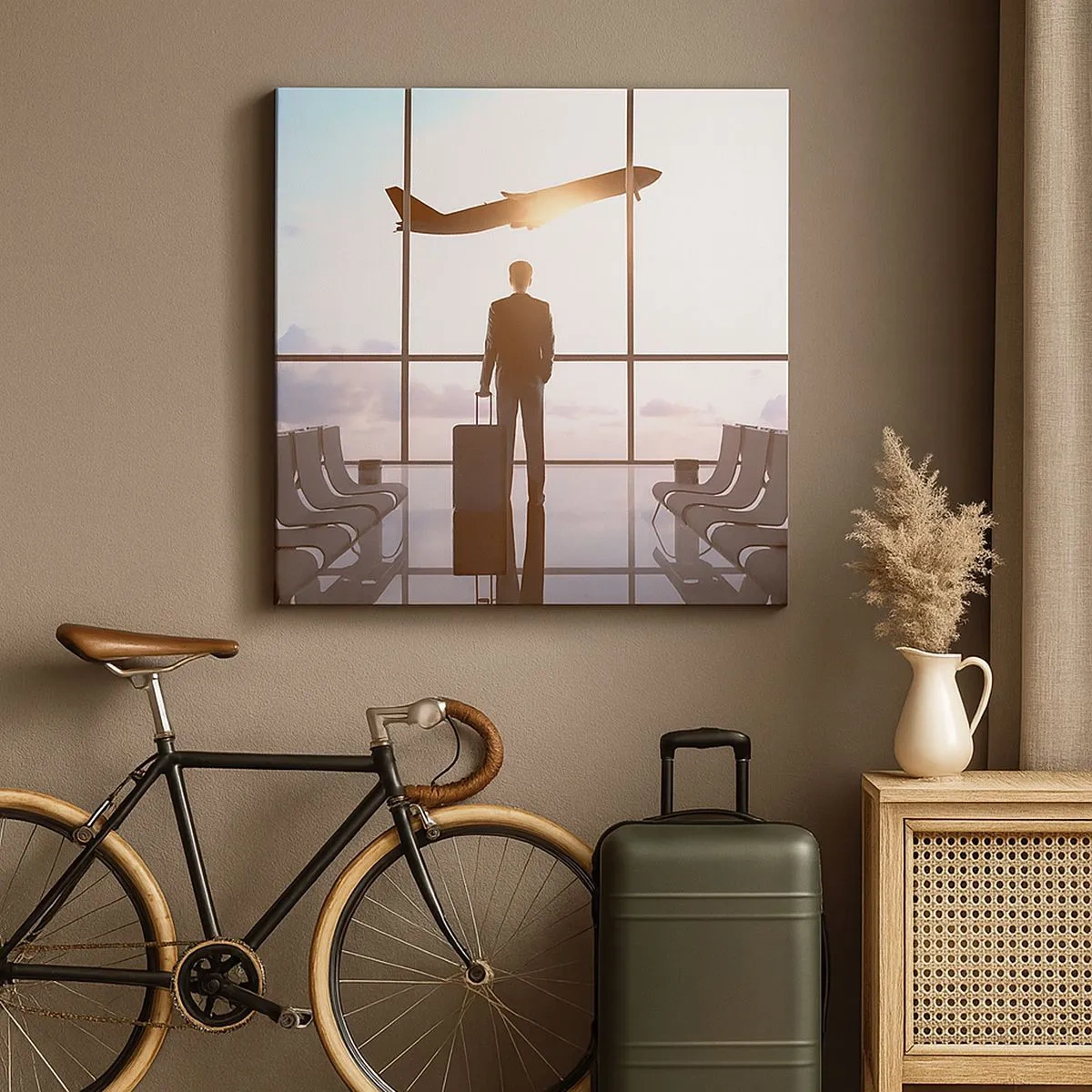 Quadro em tela - Tem tempo, desacelere - 30x30 cm