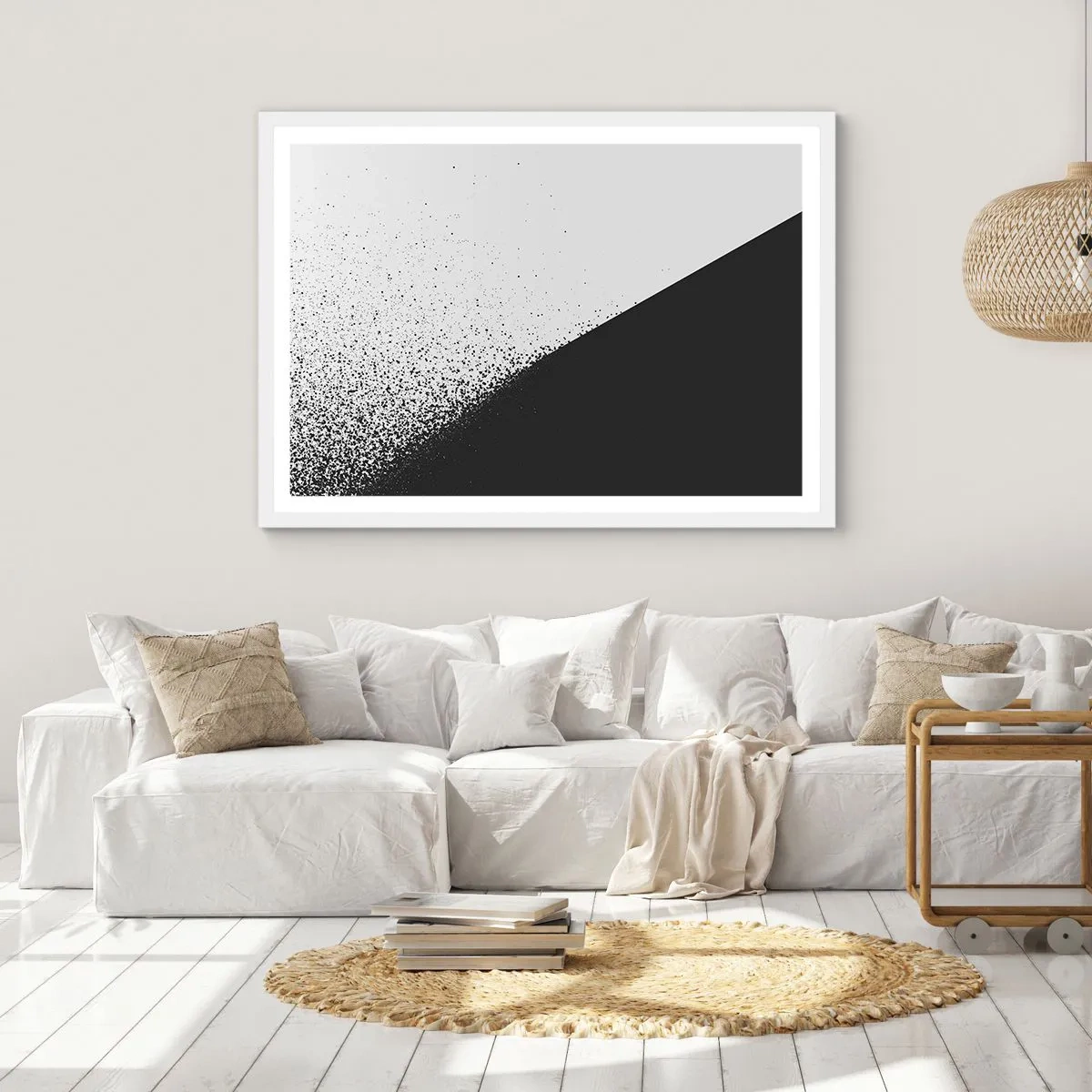 Pôster em moldura branca - Cada vez mais rápido, cada vez mais - 40x30 cm