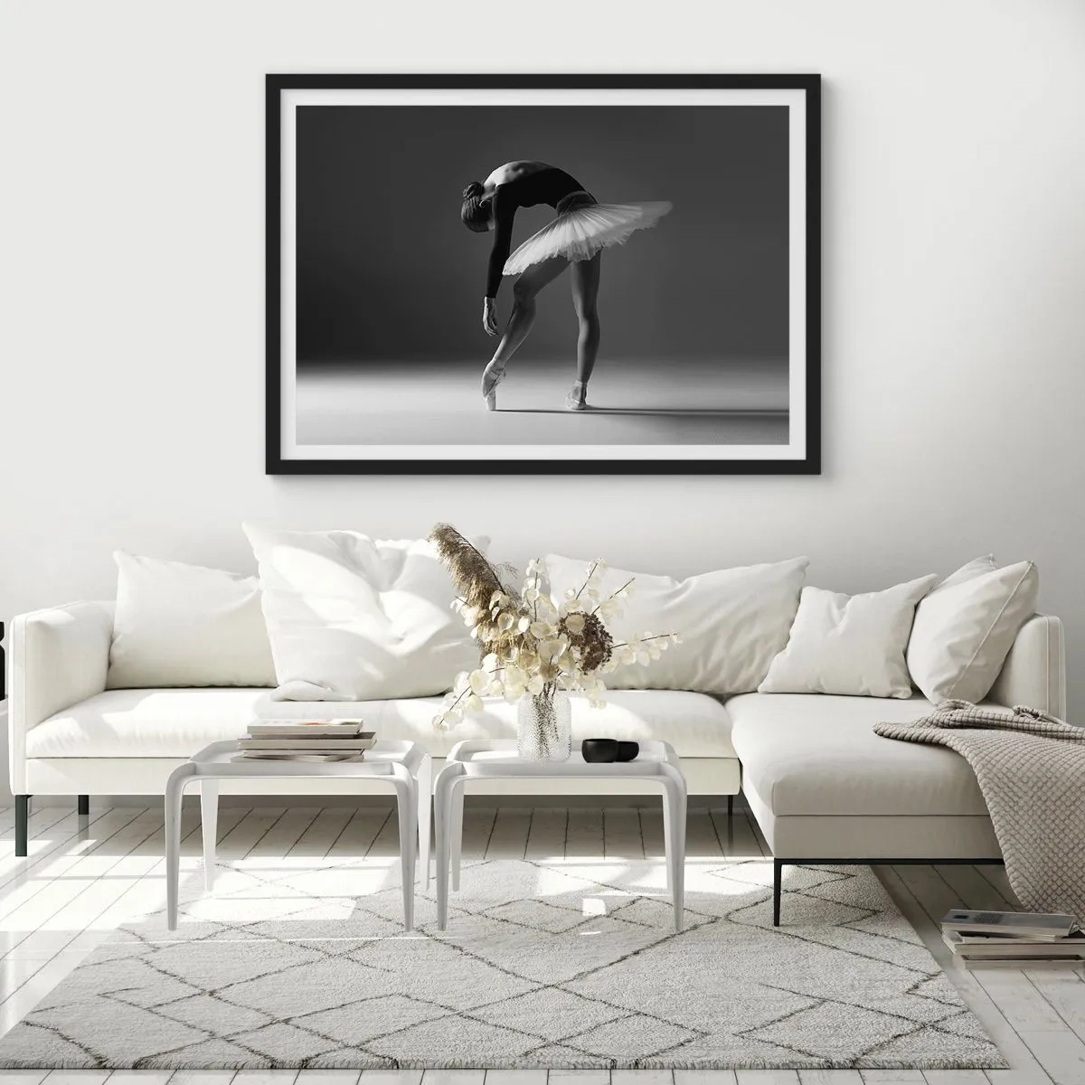 Pôster com moldura preta - Bella balerina - 91x61 cm
