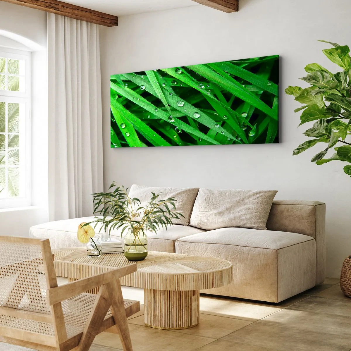 Quadro em tela - Jogue no verde - 140x50 cm