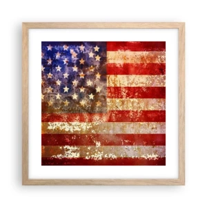 Pôster com moldura de carvalho claro - A glória não será esquecida - 40x40 cm