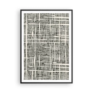 Pôster com moldura preta - Uma composição tecida - 70x100 cm