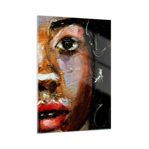 Quadro em vidro - Preto e brilho - 50x70 cm