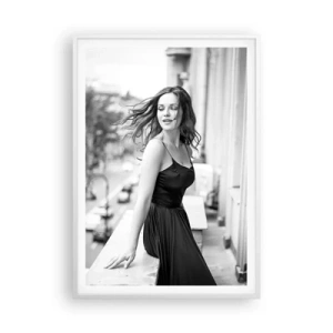 Pôster em moldura branca - Certamente uma parisiense - 70x100 cm