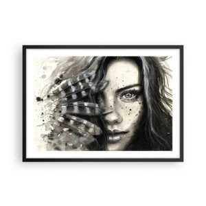 Pôster com moldura preta - Beleza selvagem - 70x50 cm