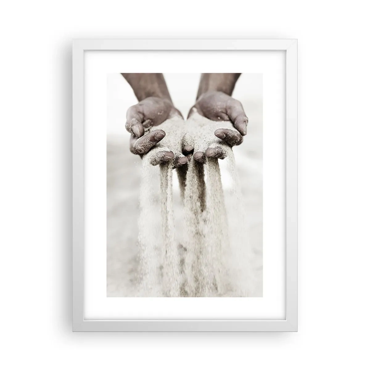 Pôster em moldura branca - Com estas mãos… - 30x40 cm