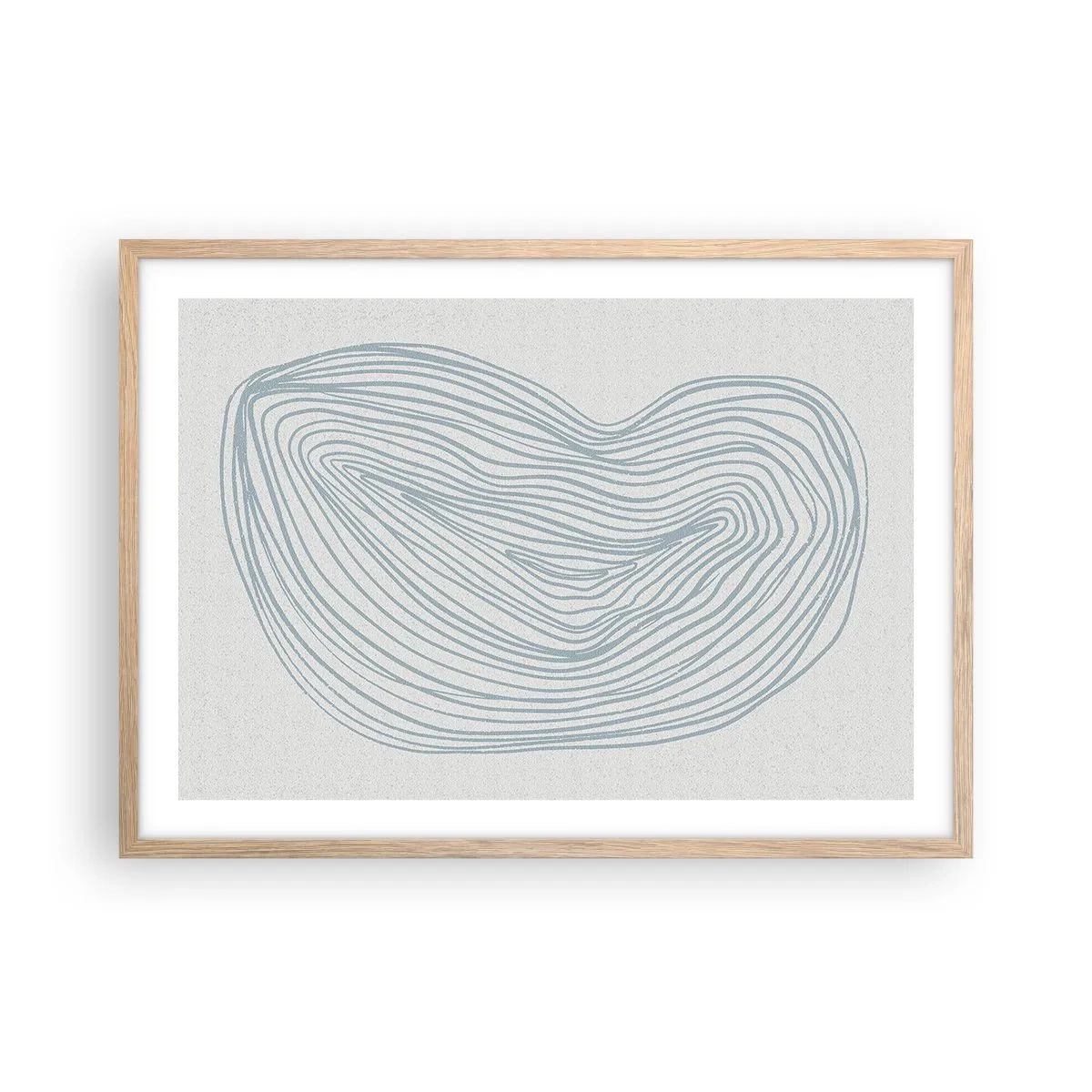 Pôster com moldura de carvalho claro - Deixe cair o sorriso - 70x50 cm