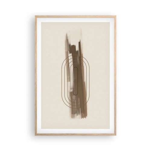 Pôster com moldura de carvalho claro - Um sopro de cinza - 61x91 cm