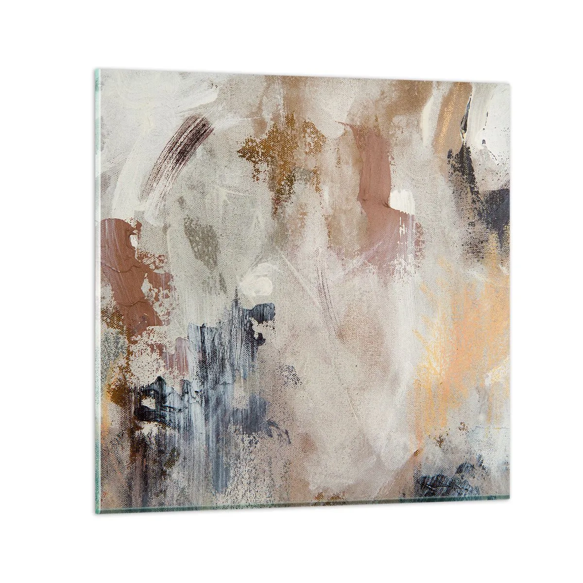 Quadro em vidro - Abstração enevoada - 40x40 cm