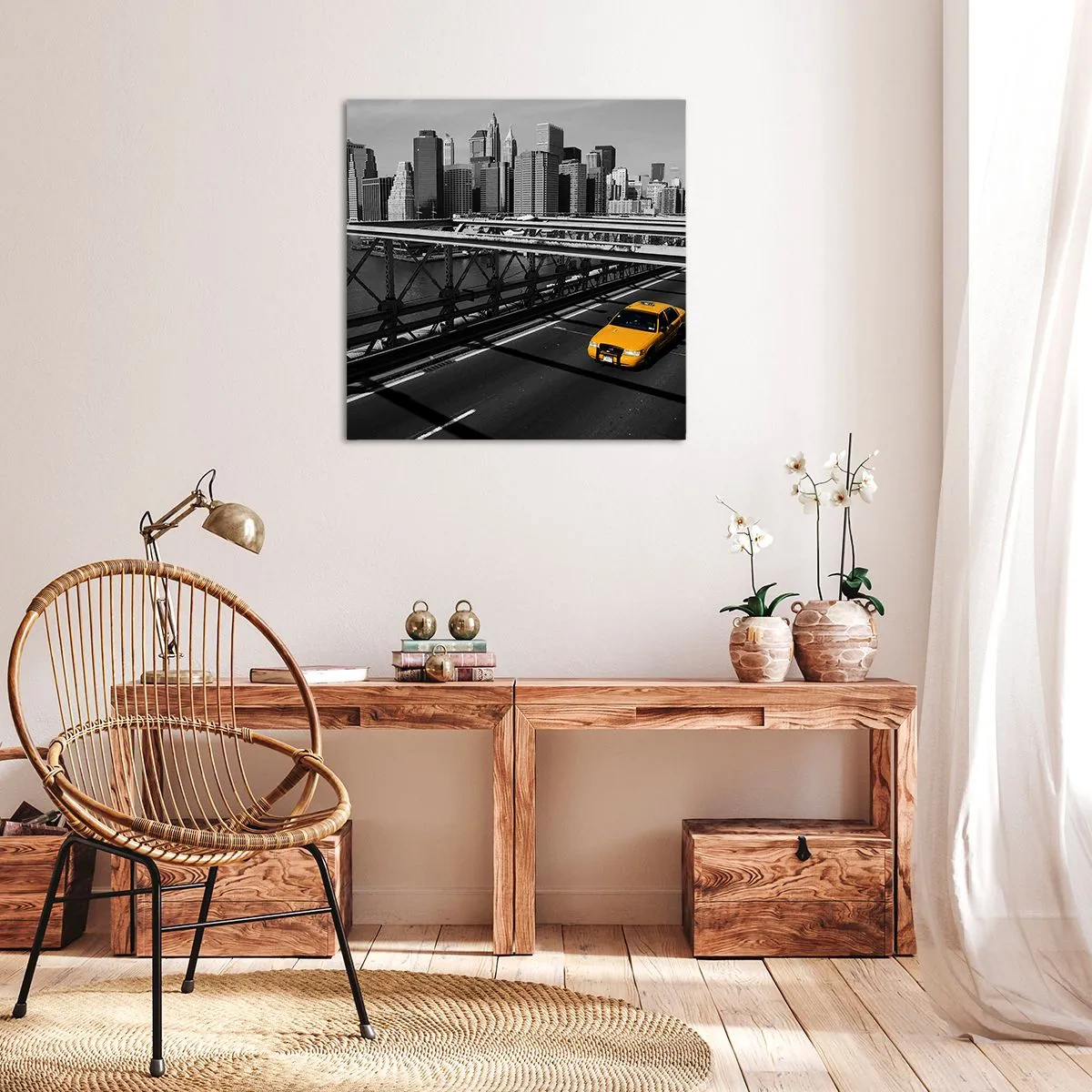 Quadro em tela - A cor da cidade grande - 40x40 cm