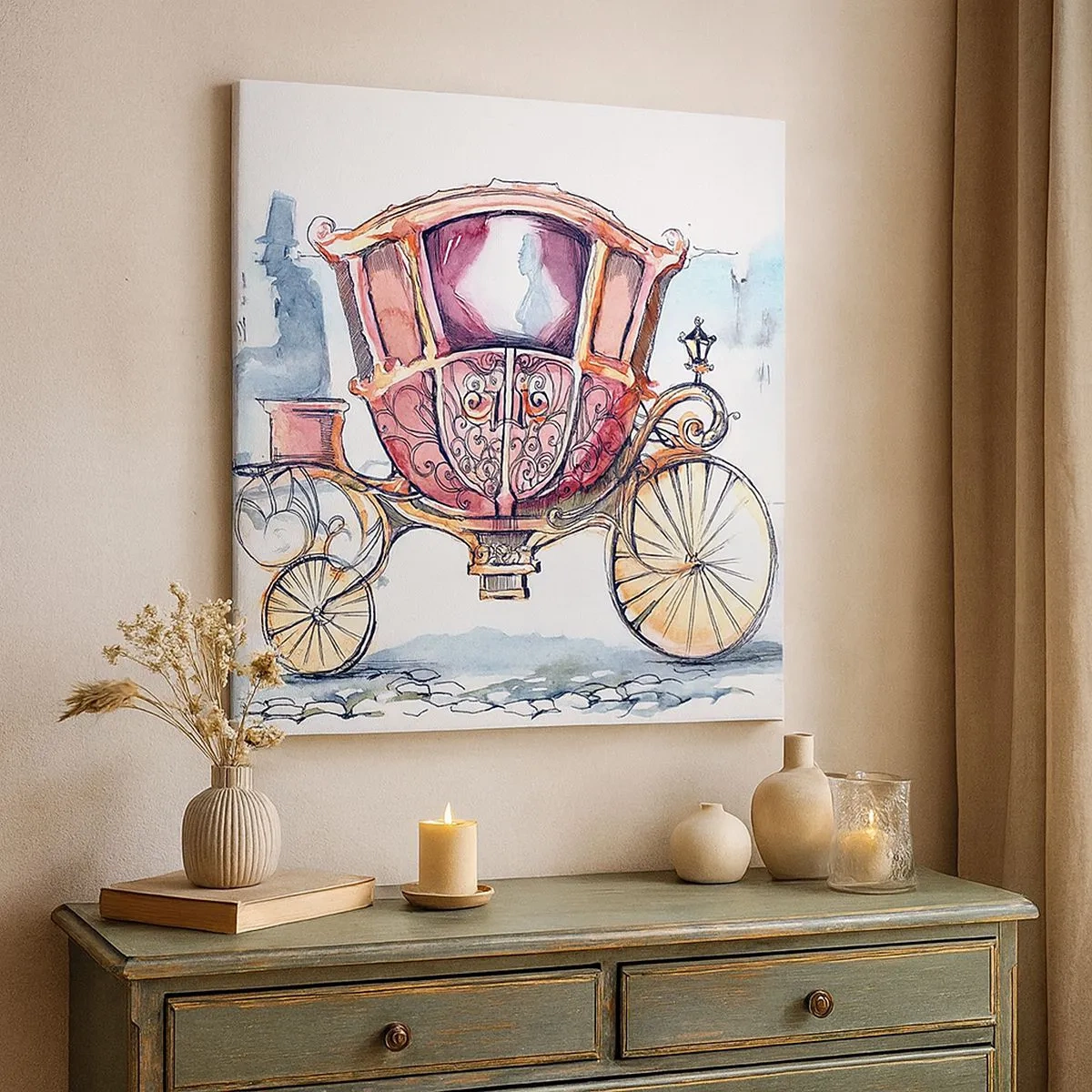 Quadro em tela - Para um casamento ou para um baile? - 30x30 cm