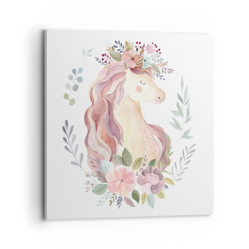 Quadro em tela - Um convite ao mundo dos contos de fadas - 70x70 cm