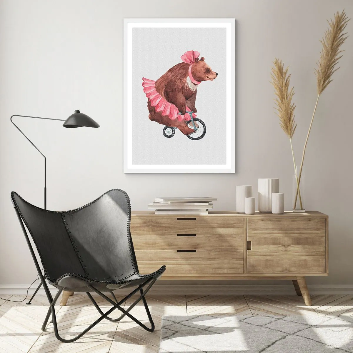 Pôster em moldura branca - Que circo! - 61x91 cm