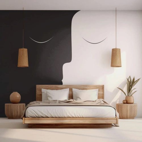 Papel de Parede Autocolante Deluxe Sticker - Unidade de opostos - Pessoas, Casal, Pedaço - 400x280 cm