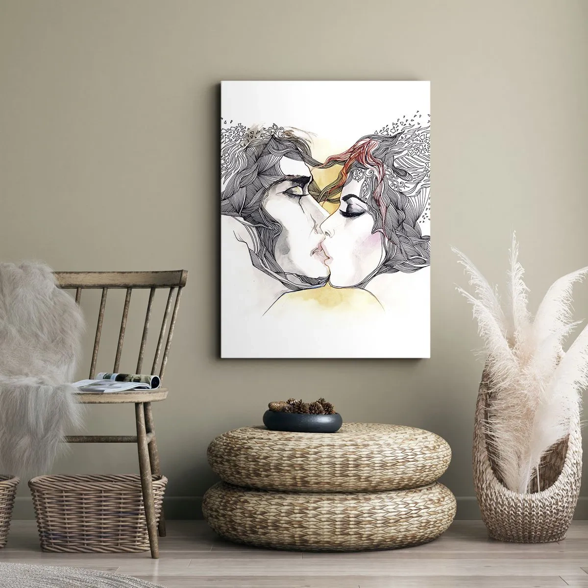 Quadro em tela - O mundo não existe - 50x70 cm