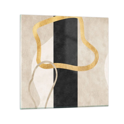 Quadro em vidro - Formas em loop - 30x30 cm