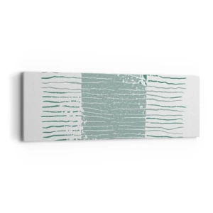 Quadro em tela - Abstração marinha - 90x30 cm