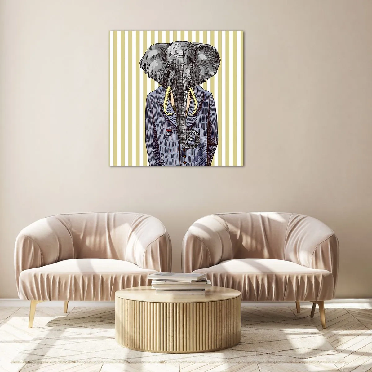 Quadro em vidro - Elegante por natureza - 40x40 cm