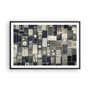 Pôster com moldura preta - Está tudo bem - 91x61 cm