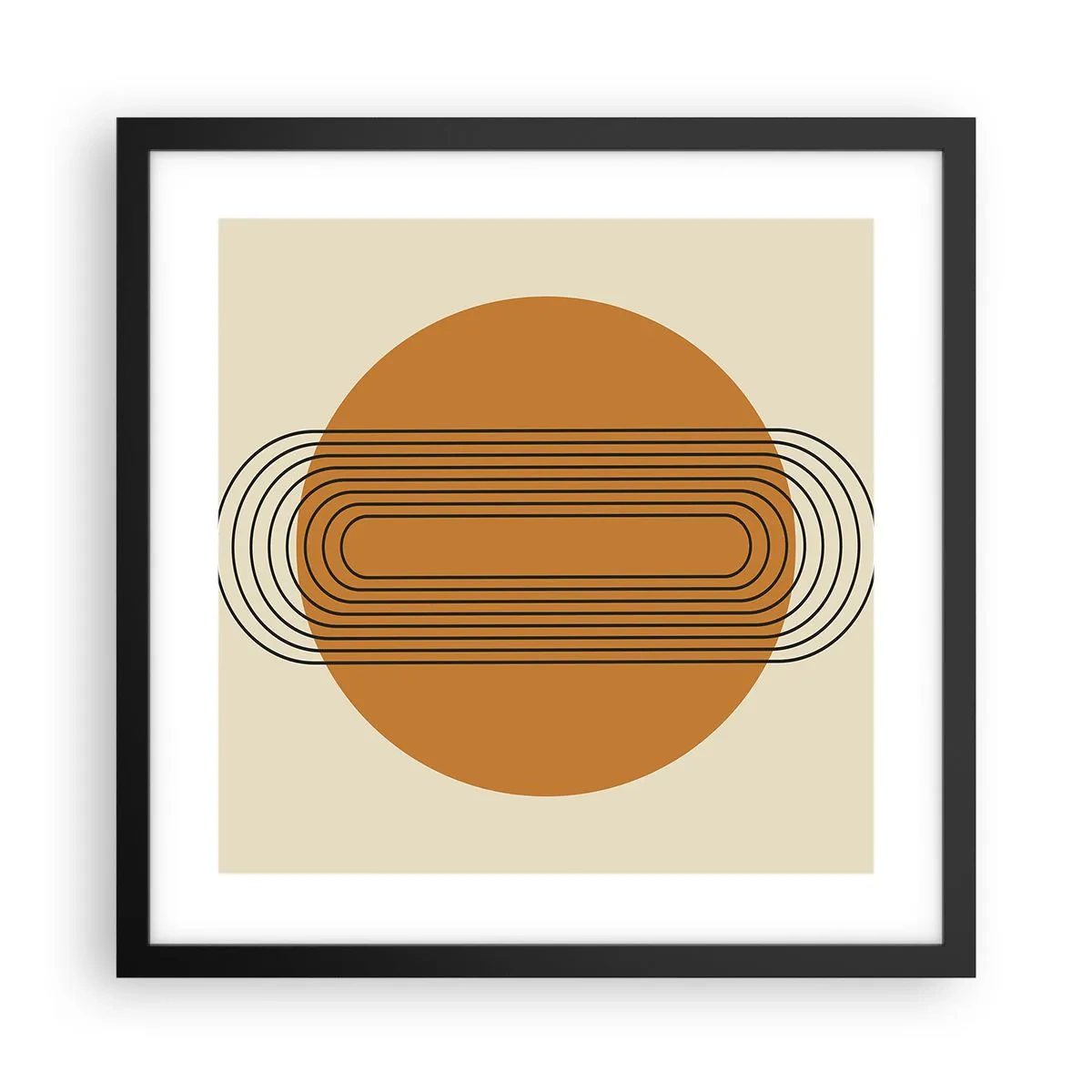 Pôster com moldura preta - O plano perfeito - 40x40 cm