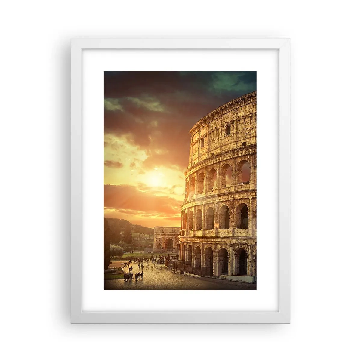 Pôster em moldura branca - Monumento colossal - 30x40 cm