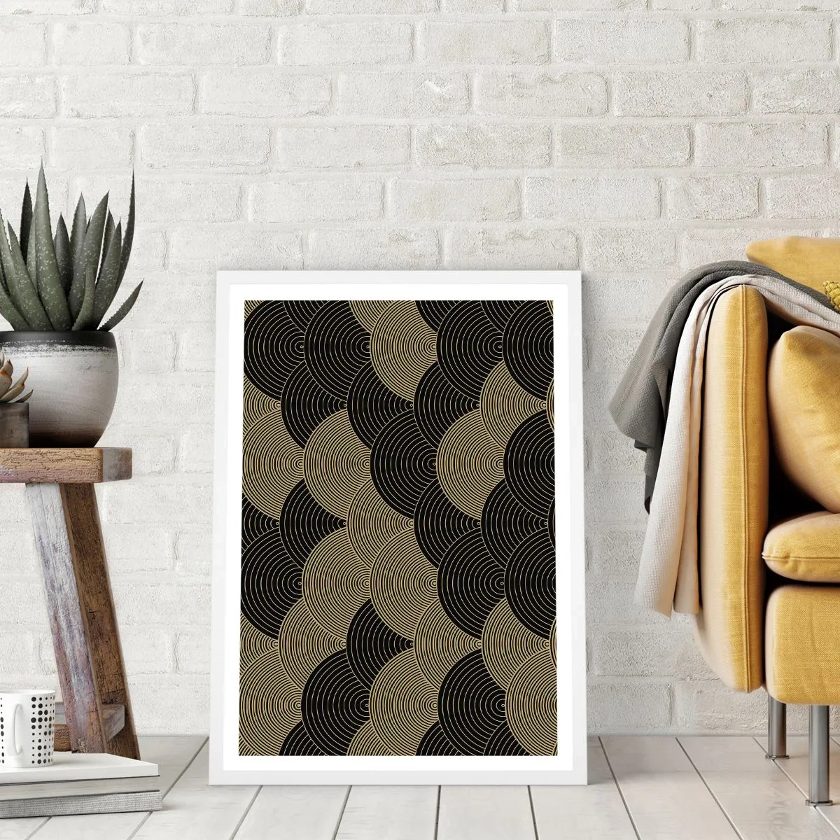 Pôster em moldura branca - Unidade na multiplicidade - 70x100 cm