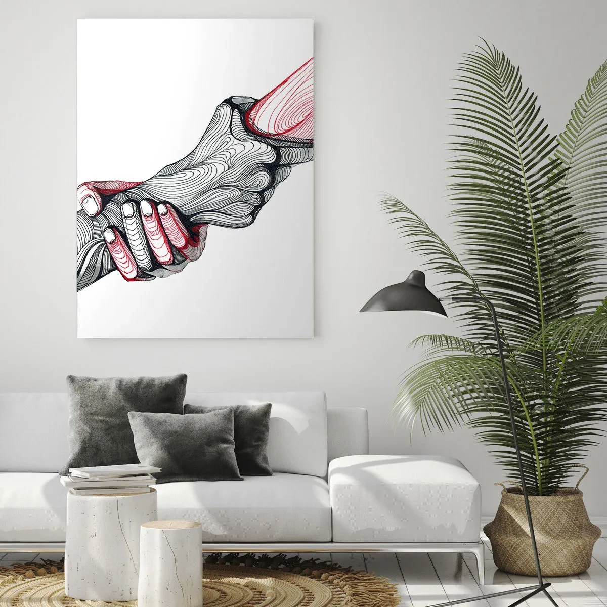 Quadro em vidro - Está em boas mãos - 80x120 cm