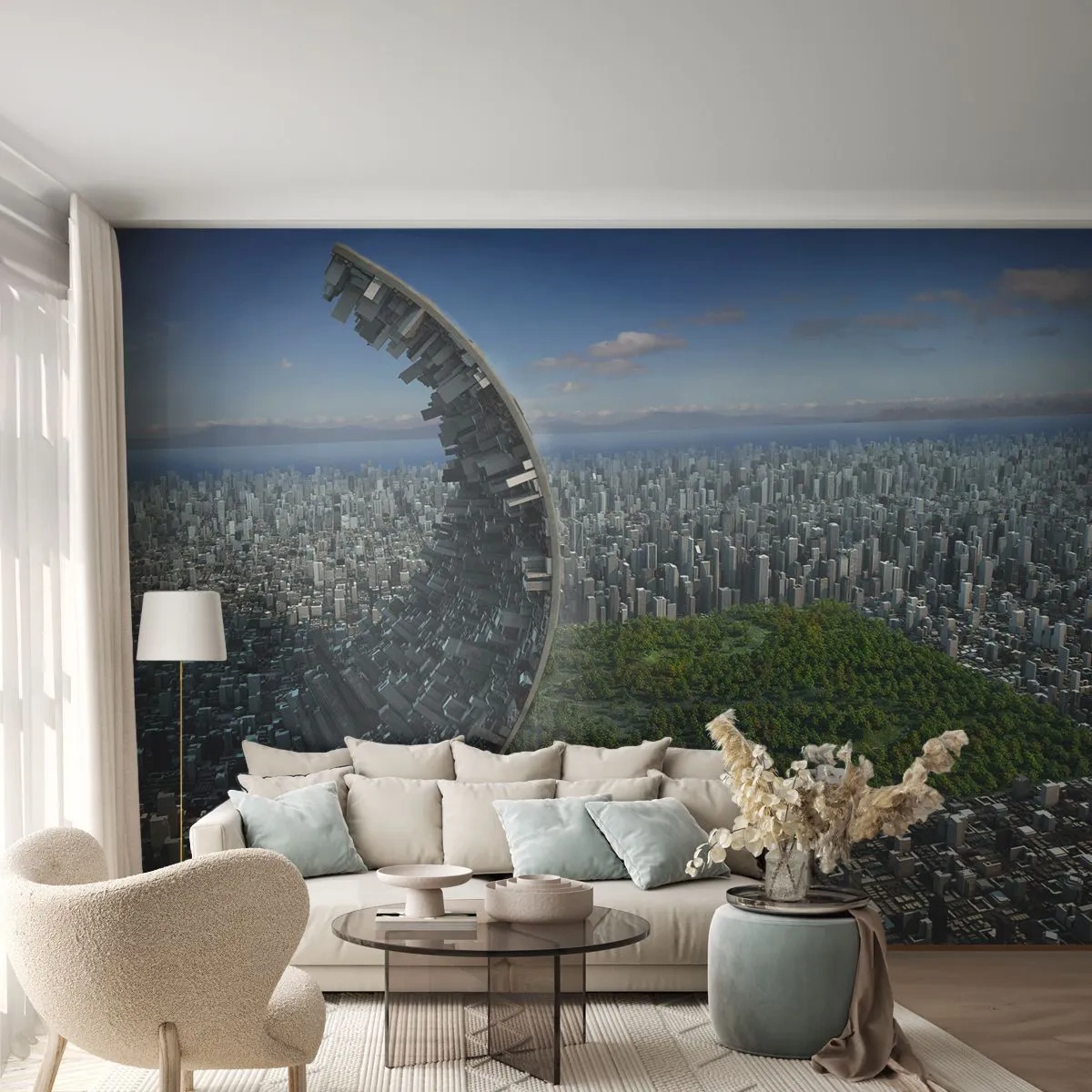 Papel de Parede Autocolante Deluxe Sticker - A natureza é eterna - Abstração, Arquitetura, Projeto - 250x175 cm
