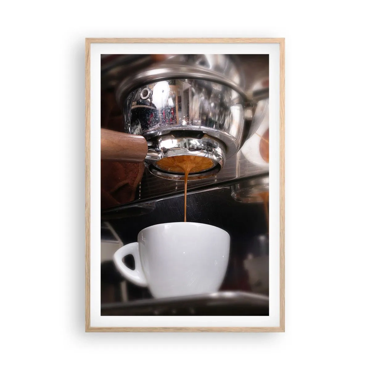 Pôster com moldura de carvalho claro - Boa hora do dia - 61x91 cm