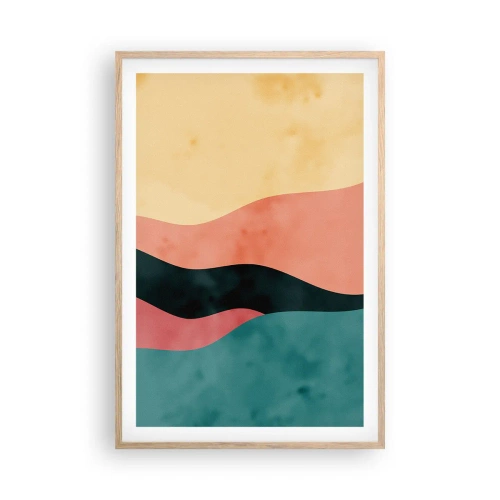 Pôster com moldura de carvalho claro - Incompatibilidade compatível - 61x91 cm