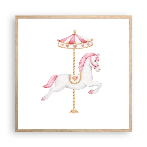 Pôster com moldura de carvalho claro - Caiu no chão - 60x60 cm