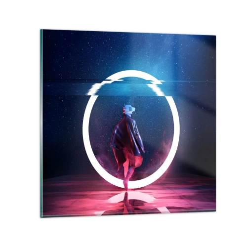 Quadro em vidro - Entre Mundos - 30x30 cm