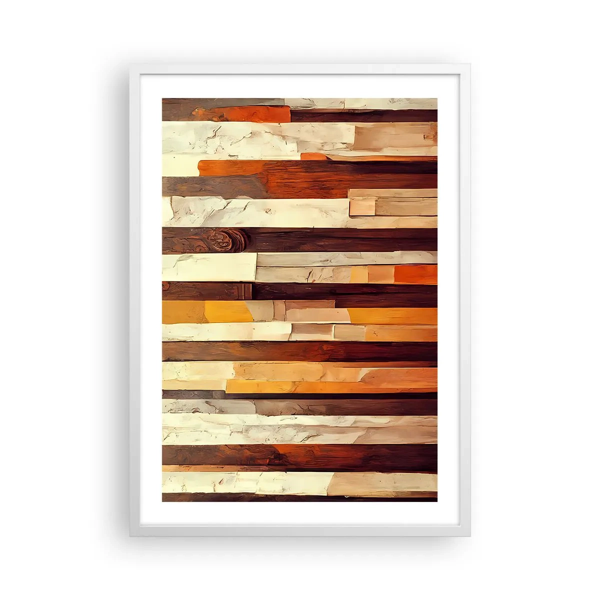 Pôster em moldura branca - Hino das árvores da floresta - 50x70 cm