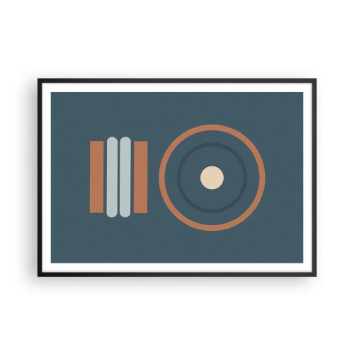 Pôster com moldura preta - A essência da questão - 100x70 cm