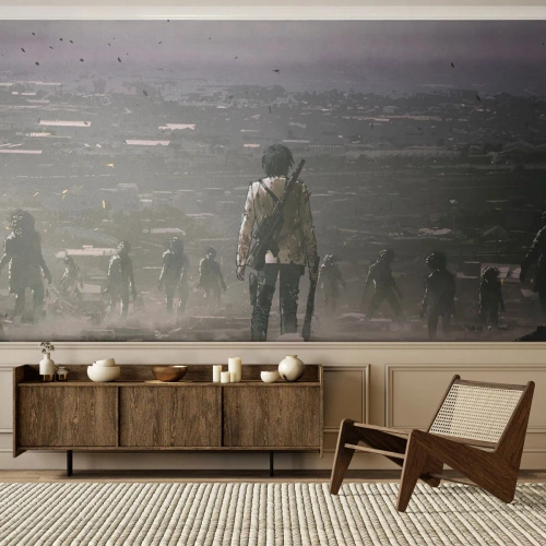 Papel de Parede Premium Canvas - O último justo? - Abstração, Fantasia, Exército - 300x210 cm