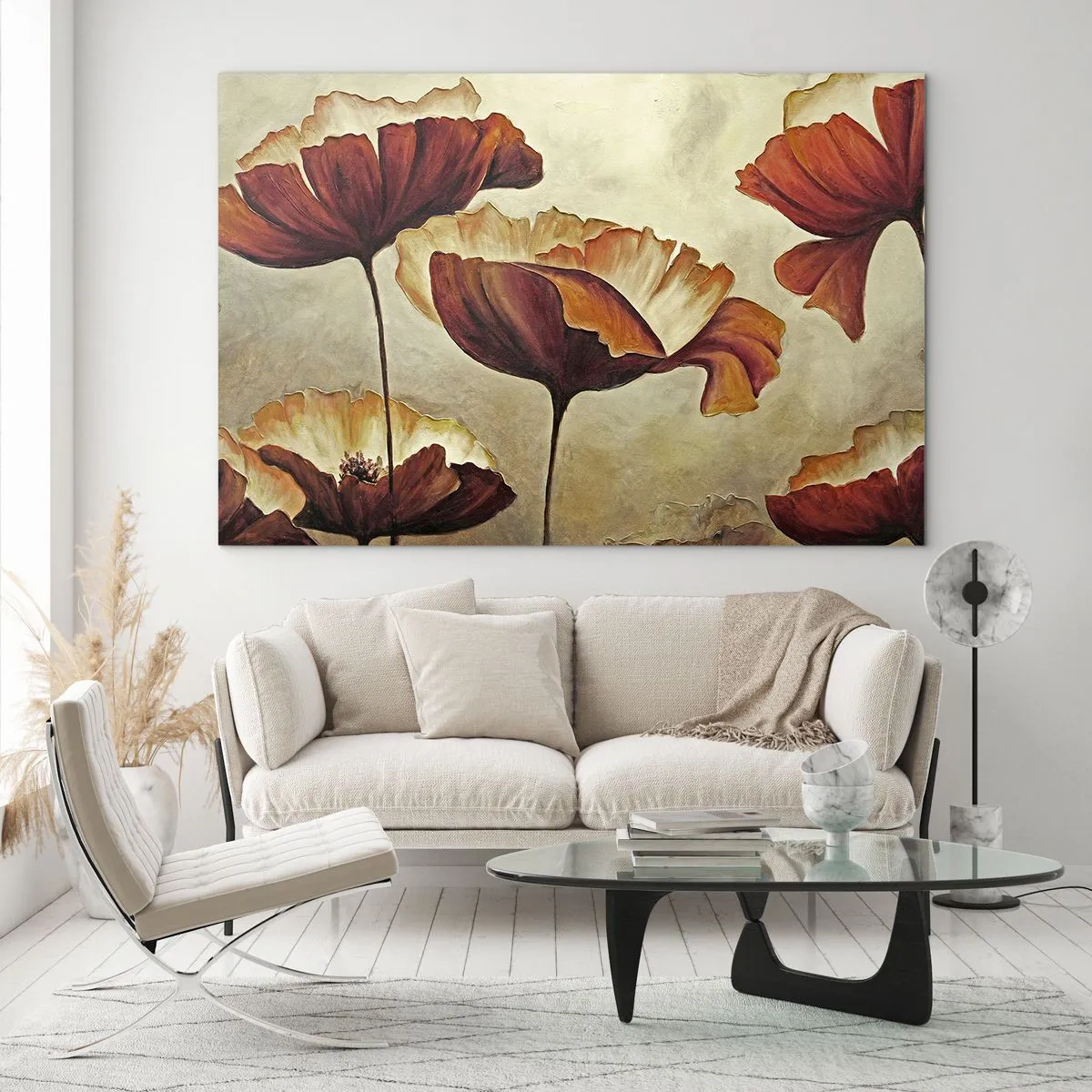 Quadro em vidro - Prados e pradarias - 100x70 cm