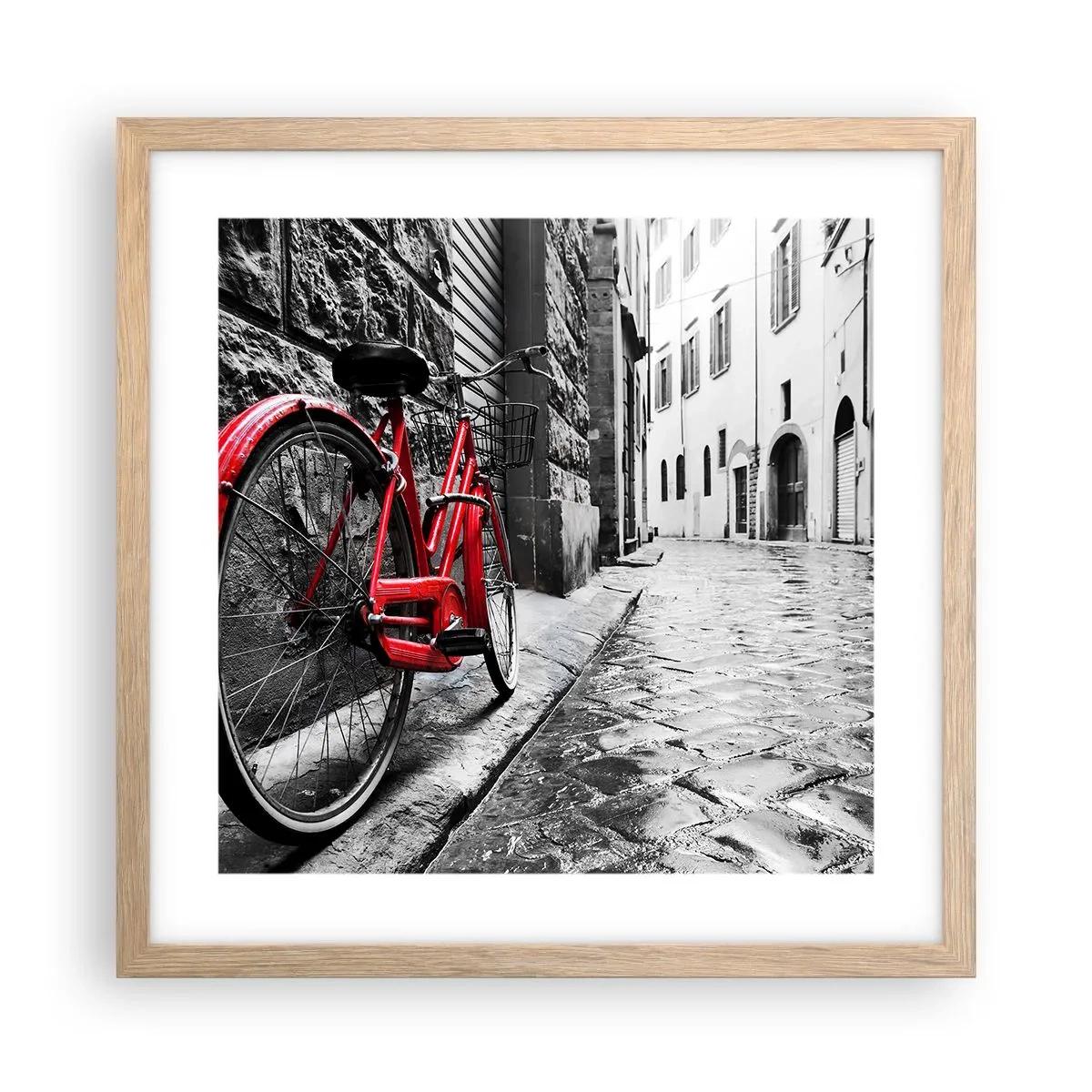 Pôster com moldura de carvalho claro - A verdadeira beleza não envelhece - 40x40 cm