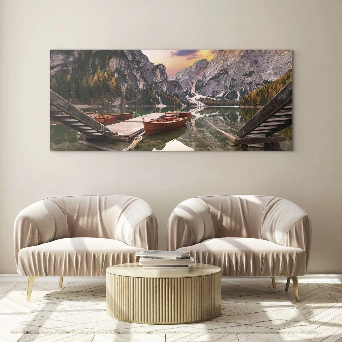 Quadro em vidro - A promessa do dia - 140x50 cm