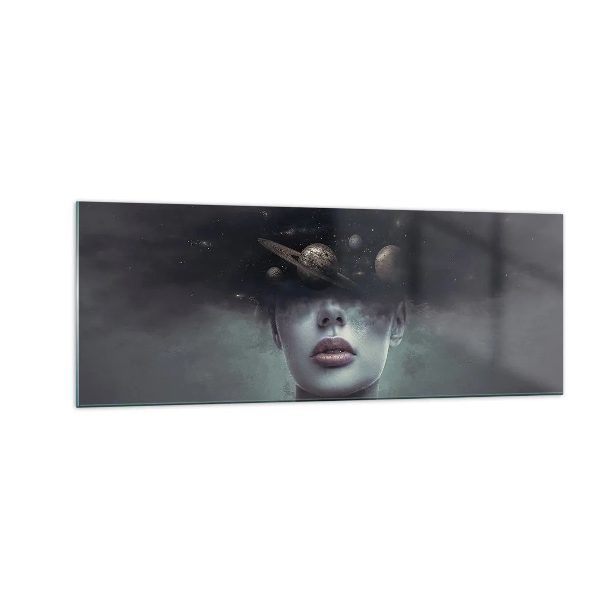 Quadro em vidro - E os planetas estão a enlouquecer... - 140x50 cm