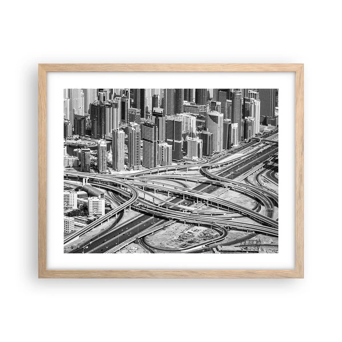 Pôster com moldura de carvalho claro - Dubai – uma cidade impossível - 50x40 cm