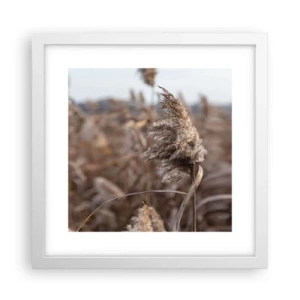 Pôster em moldura branca - É hora de voar com o vento - 30x30 cm