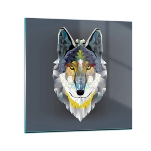 Quadro em vidro - Quem não quer ser lobo, não lhe veste a pele - 40x40 cm